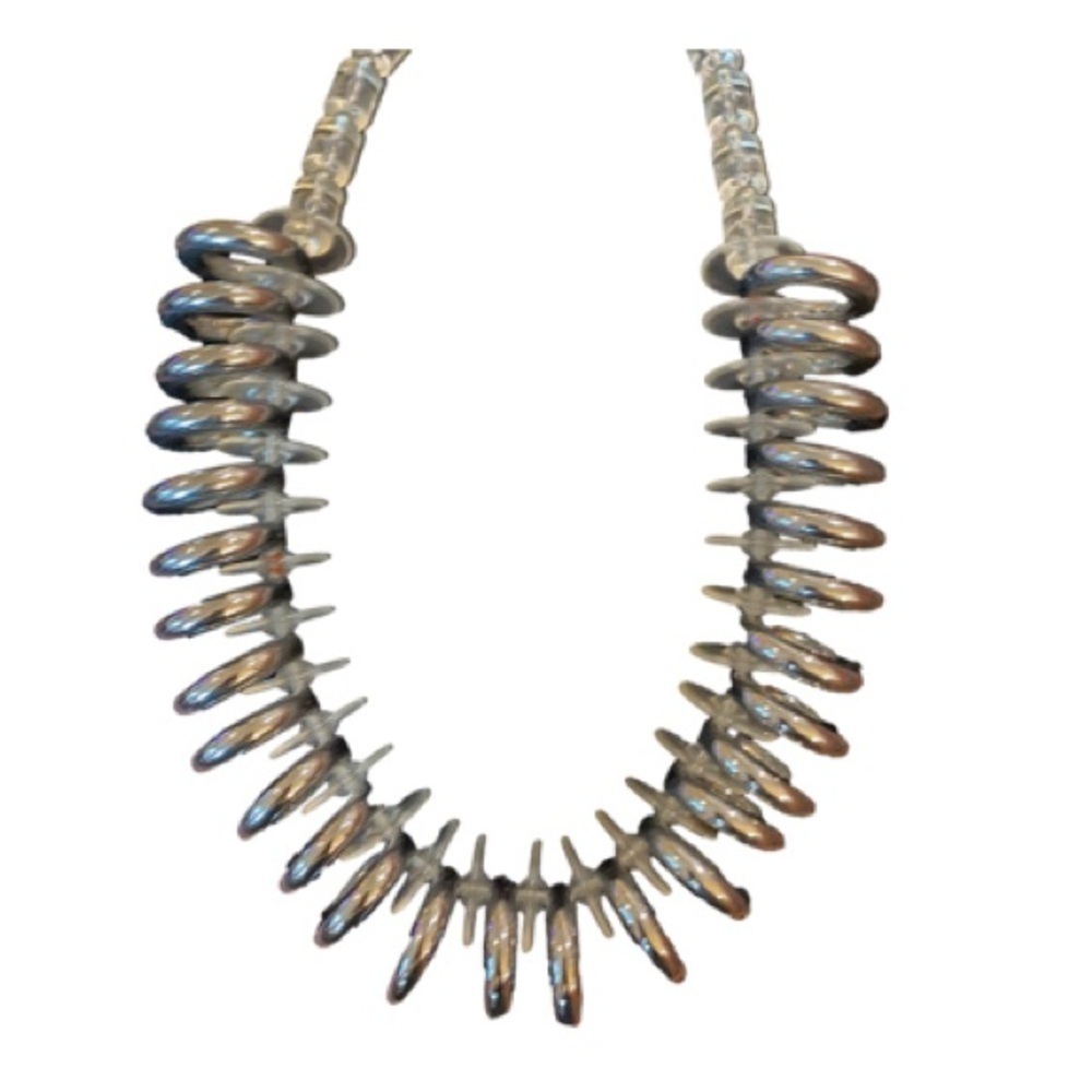 1970s Lucite and Chrome Statement Necklace